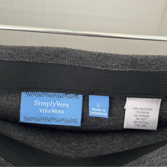 SIMPLY VERA VERA WANG Gray A-Line Pull On Skirt | Large - Picture 5 of 7